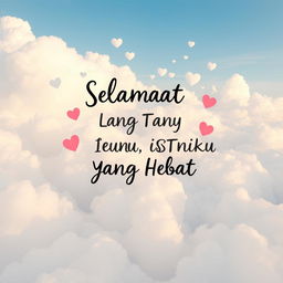 A beautiful sky scene filled with soft clouds, creating a peaceful and loving atmosphere