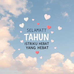 A beautiful sky scene filled with soft clouds, creating a peaceful and loving atmosphere