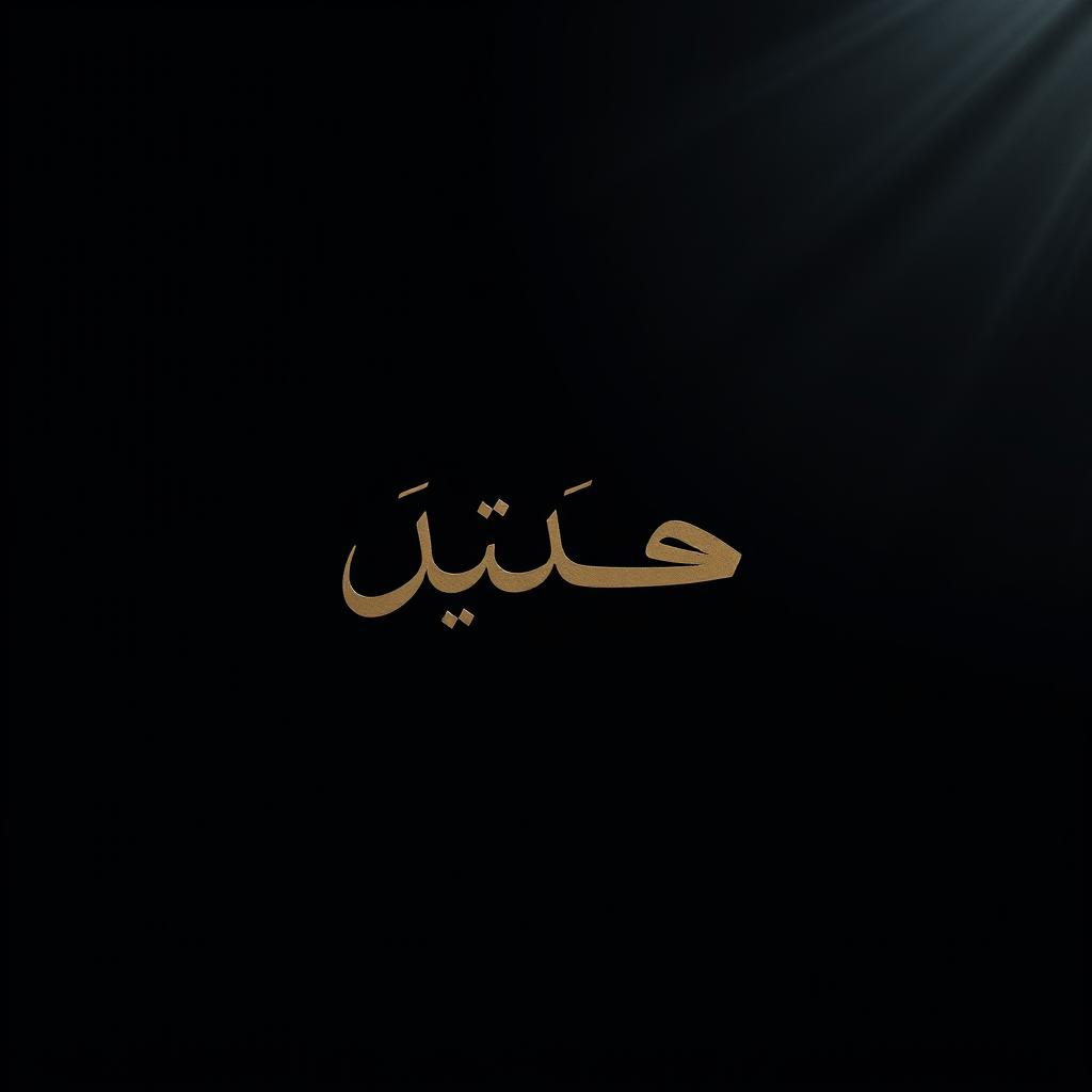 A striking black background featuring the Arabic word 'صبر' (sabr) elegantly rendered in a bold, artistic font
