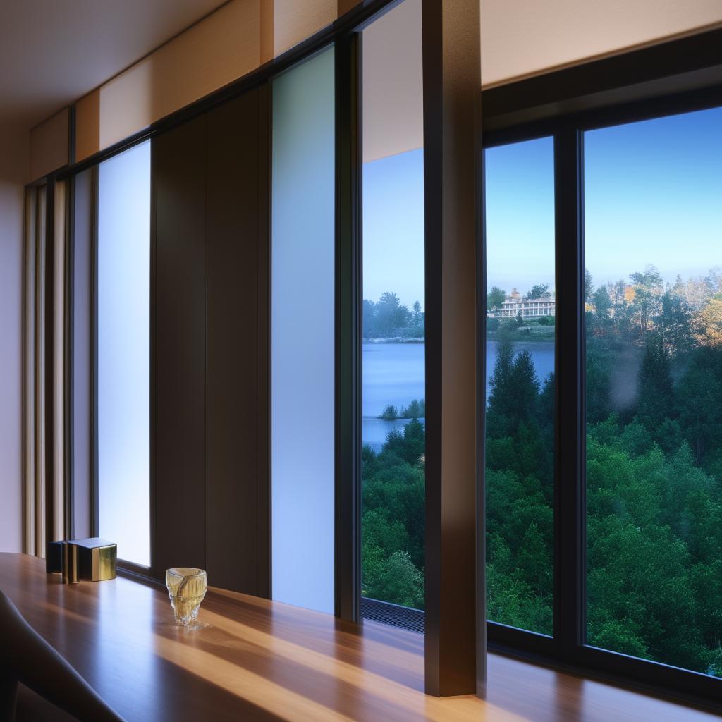 Modern and elegant wall panel featuring a large and sleek window