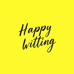 A vibrant yellow color background with a smooth and elegant mono cursive writing overlay, beautifully contrasting the brightness of the background