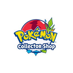 A vibrant and attractive logo design for a Pokémon collector shop named "Pokémon Collector Shop CZ"