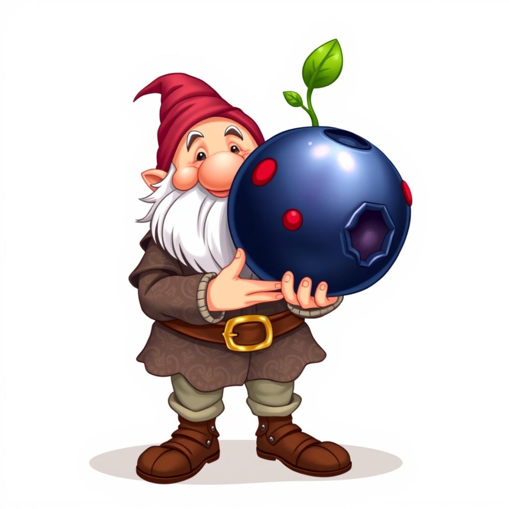 A vibrant illustration of a dwarf character prominently displayed in the foreground against a pure white background