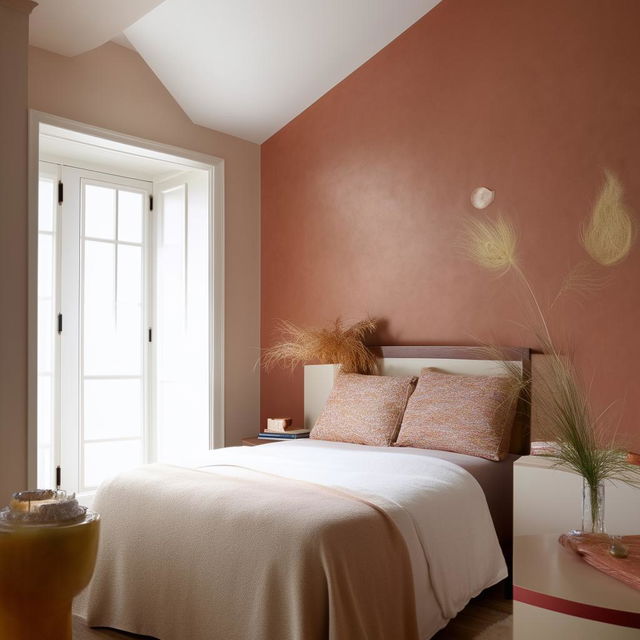 A cozy room featuring colors chosen by the user. Infuse the walls with a harmonious blend of warmth and style.