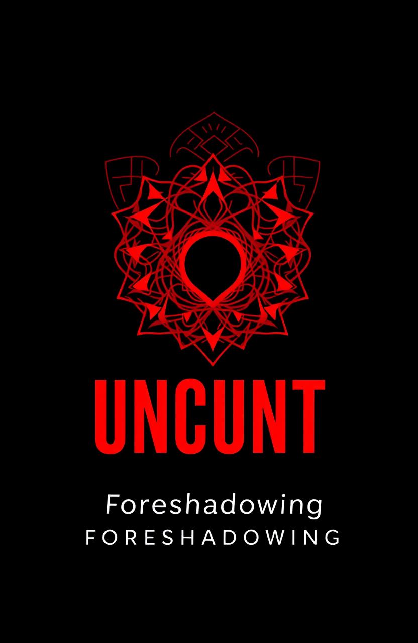 A bold and provocative book cover for a novel titled 'UNCUNT' with the subtitle 'Foreshadowing