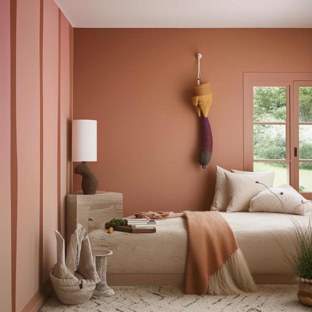 A cozy room featuring colors chosen by the user. Infuse the walls with a harmonious blend of warmth and style.