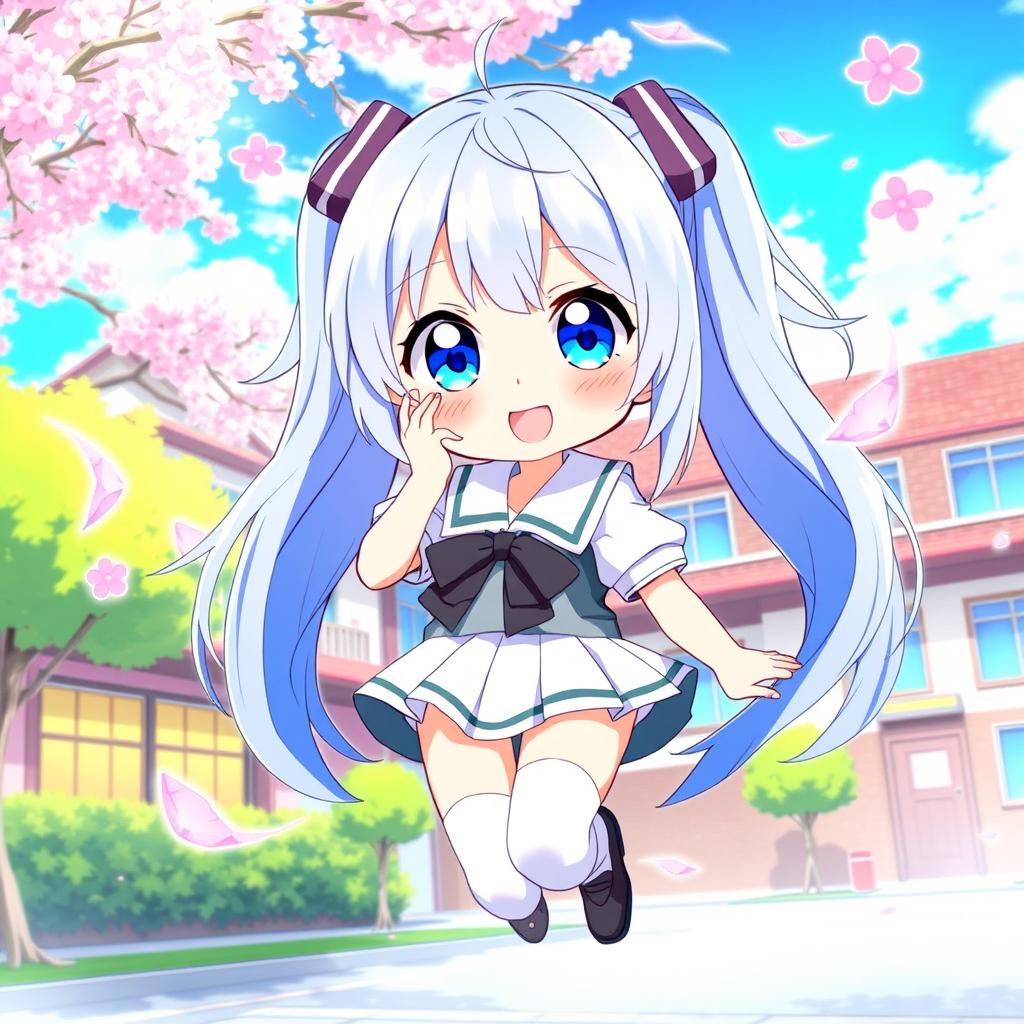 An illustration depicting the character from Blue Archive with bright, vibrant colors and anime style
