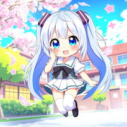 An illustration depicting the character from Blue Archive with bright, vibrant colors and anime style