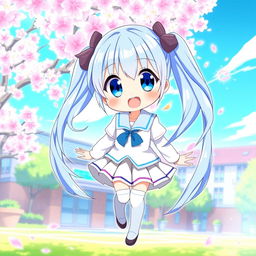 An illustration depicting the character from Blue Archive with bright, vibrant colors and anime style