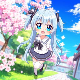 An illustration depicting the character from Blue Archive with bright, vibrant colors and anime style