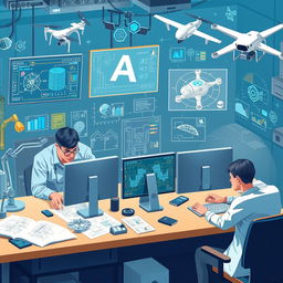 A detailed visualization of the use of artificial intelligence in engineering activities
