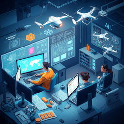 A detailed visualization of the use of artificial intelligence in engineering activities