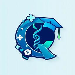 A dynamic and visually striking logo for an Instagram account dedicated to medical science students