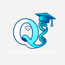 A dynamic and visually striking logo for an Instagram account dedicated to medical science students