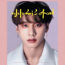 A top-quality book cover featuring a real photograph of Jeon Jungkook from BTS, his expression determined