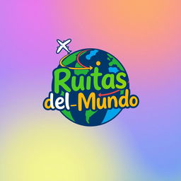 A fun and aesthetically pleasing professional logo for a tour operator named 'Rutas del Mundo'