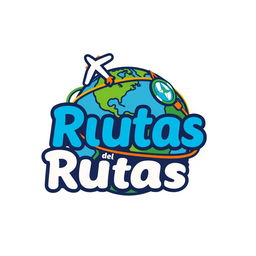 A fun and aesthetically pleasing professional logo for a tour operator named 'Rutas del Mundo'