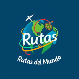 A fun and aesthetically pleasing professional logo for a tour operator named 'Rutas del Mundo'