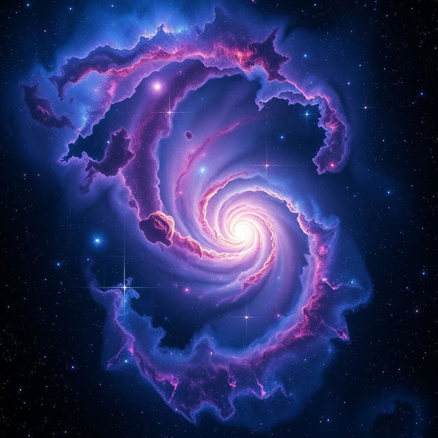A breathtaking view of a vast galaxy, filled with vibrant colors and intricate details