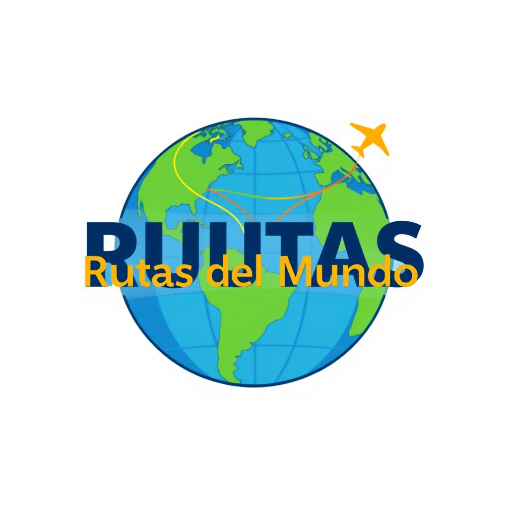 A professional and modern logo design featuring the name 'Rutas del Mundo'