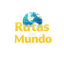A professional and modern logo design featuring the name 'Rutas del Mundo'