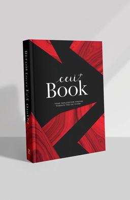 A striking book cover design featuring a vibrant combination of woody red and black colors