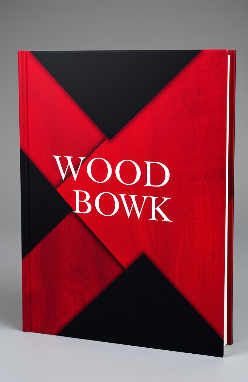 A striking book cover design featuring a vibrant combination of woody red and black colors