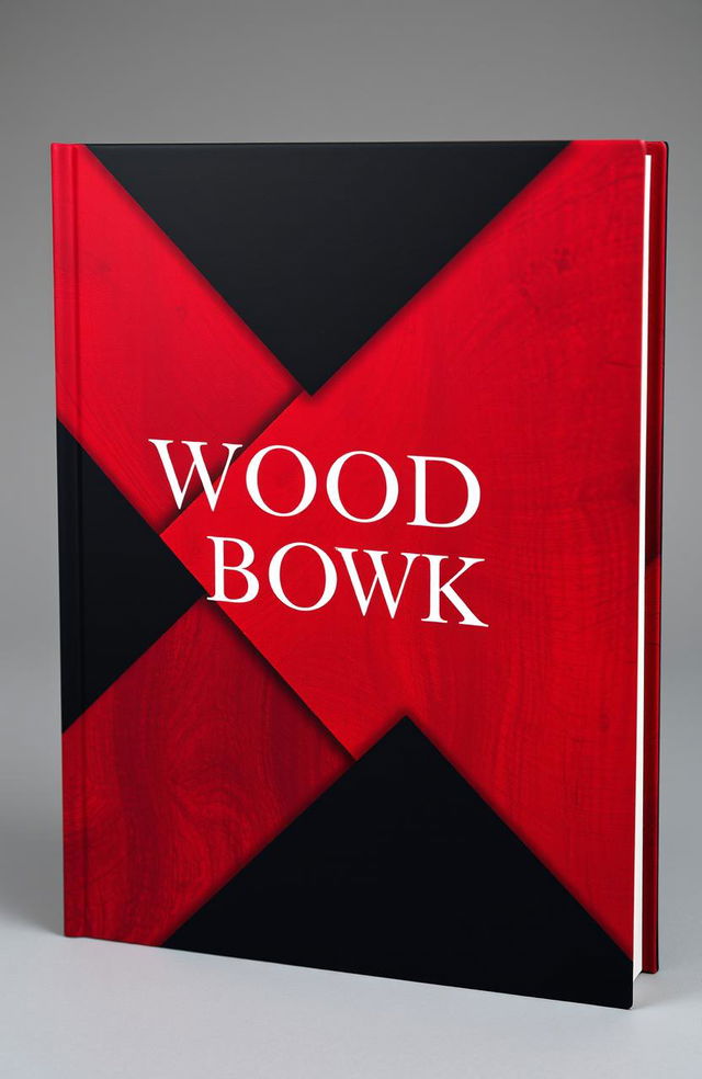 A striking book cover design featuring a vibrant combination of woody red and black colors