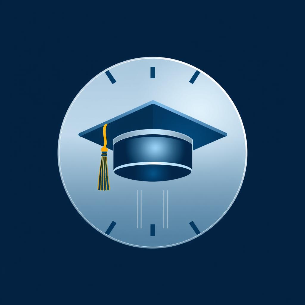 An icon design for a technological institute featuring a graduation cap (birrete) prominently in the center