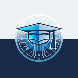An icon design for a technological institute featuring a graduation cap (birrete) prominently in the center