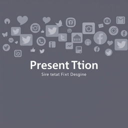 A sleek and modern presentation slide design featuring a stylish arrangement of various social media icons subtly in the background