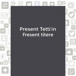 A sleek and modern presentation slide design featuring a stylish arrangement of various social media icons subtly in the background