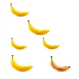 A looping GIF animation showcasing a ripe banana over several frames
