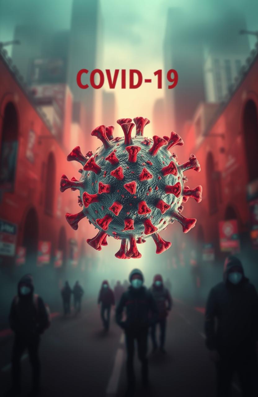 A powerful and evocative image representing the concept of COVID-19