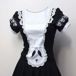 A fashionable maid outfit t-shirt, featuring a playful and stylish design inspired by traditional maid attire