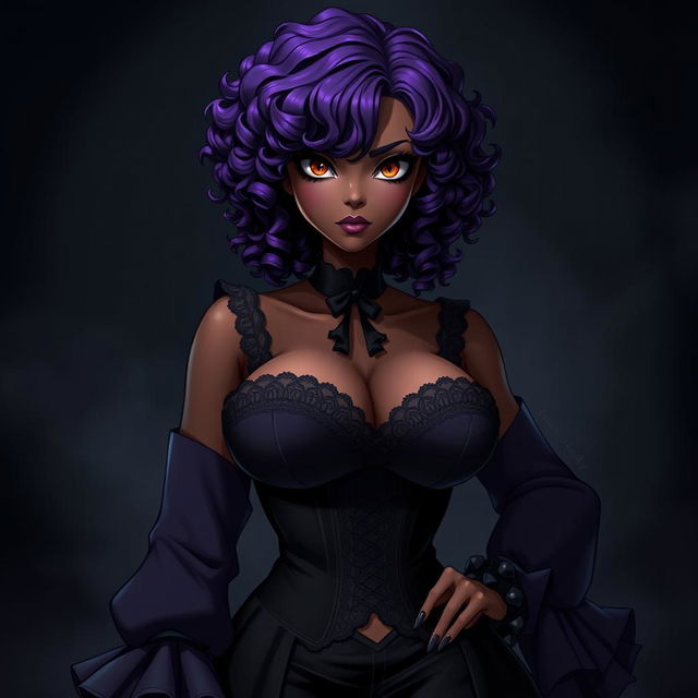 A Brazilian original character inspired by Black Butler, an 18-year-old black girl with a height of 1