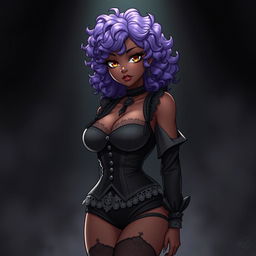 A Brazilian original character inspired by Black Butler, an 18-year-old black girl with a height of 1