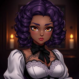 A Brazilian original character inspired by Black Butler, an 18-year-old black girl with a height of 1