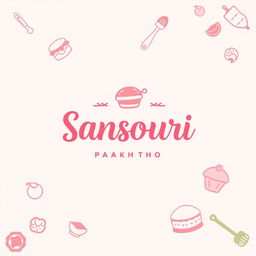 A vibrant poster for a pastry workshop named 'Sansouri'
