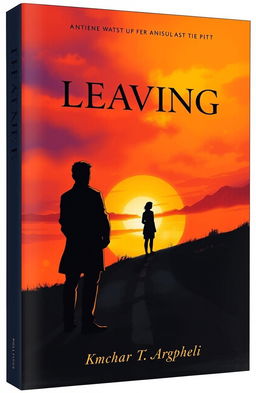 A striking book cover illustration depicting a figure standing at a crossroads, gazing back with a somber expression as they leave behind a shadowy silhouette of their partner in the background