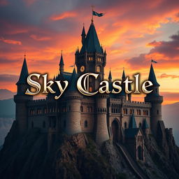 A stunning castle inspired by the epic style of 'Game of Thrones', majestically situated atop a high mountain peak