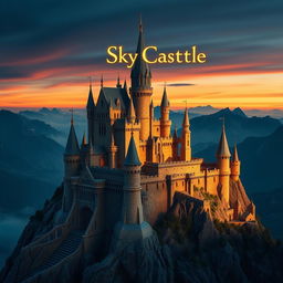 A stunning castle inspired by the epic style of 'Game of Thrones', majestically situated atop a high mountain peak