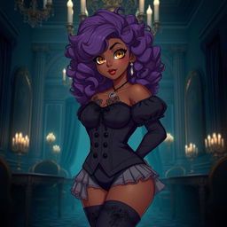 A Brazilian-inspired original character in the style of Black Butler