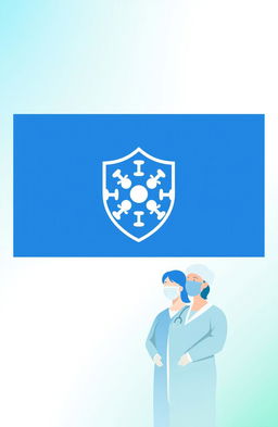 A minimalistic book cover design featuring a blue-white gradient background