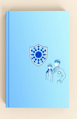 A minimalistic book cover design featuring a blue-white gradient background