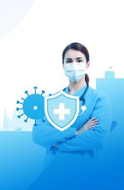 A professional and optimistic design featuring a gradient background of blue and white
