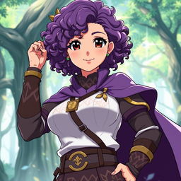 An original character inspired by the anime Black Clover, featuring an 18-year-old Brazilian girl with a charming and warm expression