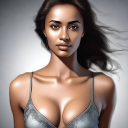 A high-quality, realistic digital art of a woman