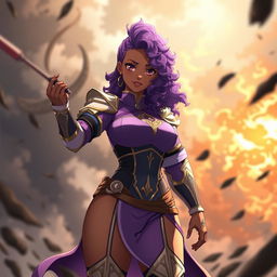 An original character inspired by the anime Black Clover, featuring an 18-year-old Brazilian girl