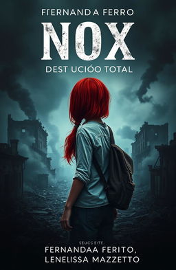 An abandoned city with smoke billowing out from the ruined buildings, creating a mysterious and eerie atmosphere